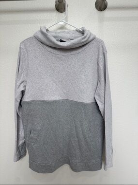 Nursing Queen Two-Tone Gray Scoop Neck Pullover